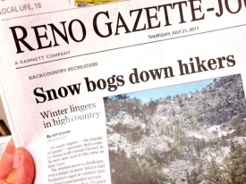 Snow Bogs Down Hikers